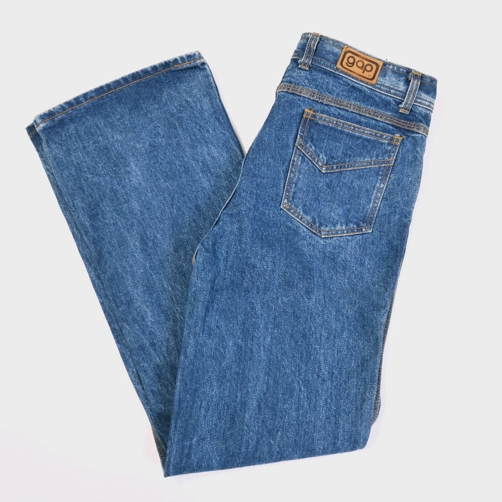 Gap True Vintage 70s 80s Boot Cut Blue Denim Jeans 36x34 Hong Kong